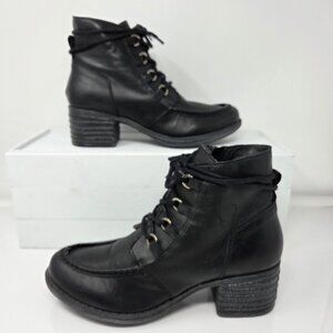 Miz Mooz Granger Womens Black Leather Ankle Booties Boots 39 US 8 Capsule Grunge